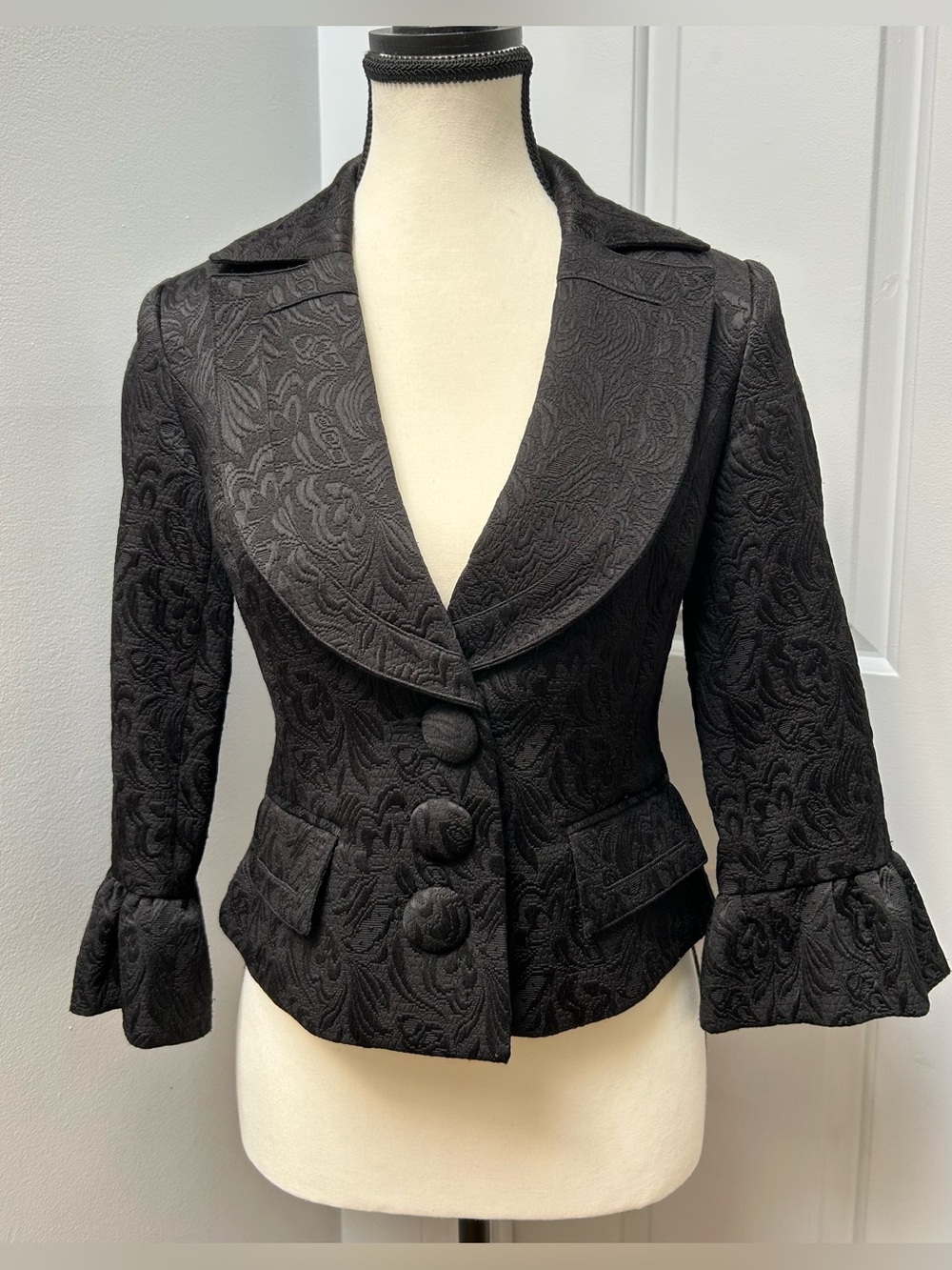 🎉2xHP🎉 WHBM Black 3/4 Sleeve Blazer Sz 0